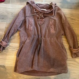 Free people. heavy cotton long sweater. Size small